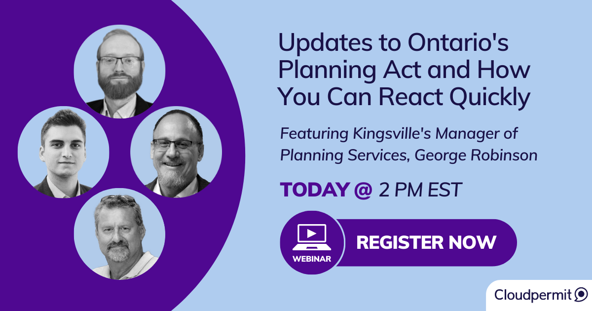 Ontario planning act changes how you can react quickly webinar